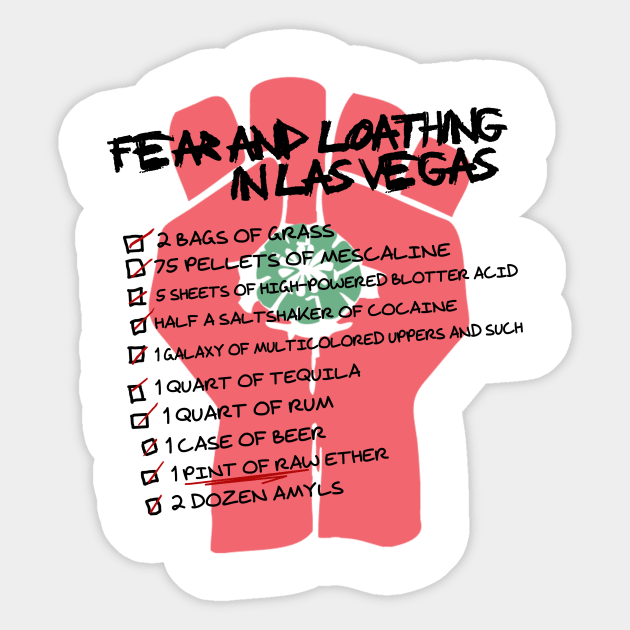 Fear and Loathing Checklist Sticker by EsotericExposal